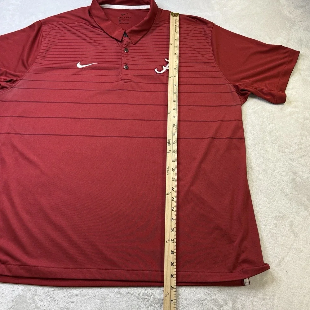 Alabama Crimson Tide Football Polo Shirt Men's XXL Red Nike Dri-FIT‎ Golf